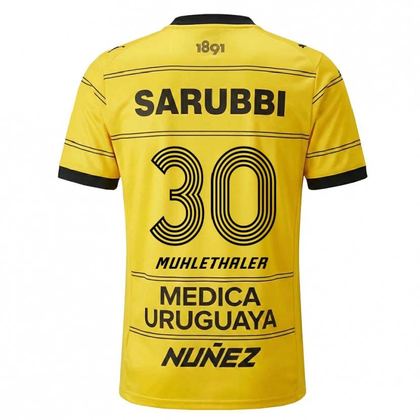 Danxen Kvinder Stiven Muhlethaler #30 Gul Sort Udebane Spillertrøjer 2026/27 Trøje T-Shirt