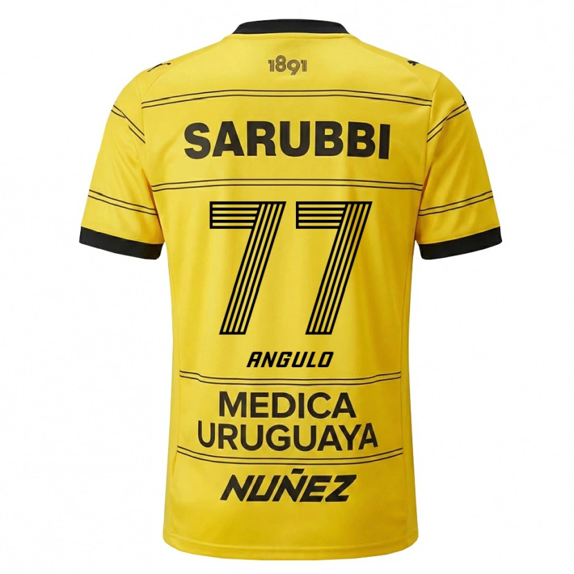 Danxen Kvinder Luis Angulo #77 Gul Sort Udebane Spillertrøjer 2026/27 Trøje T-Shirt