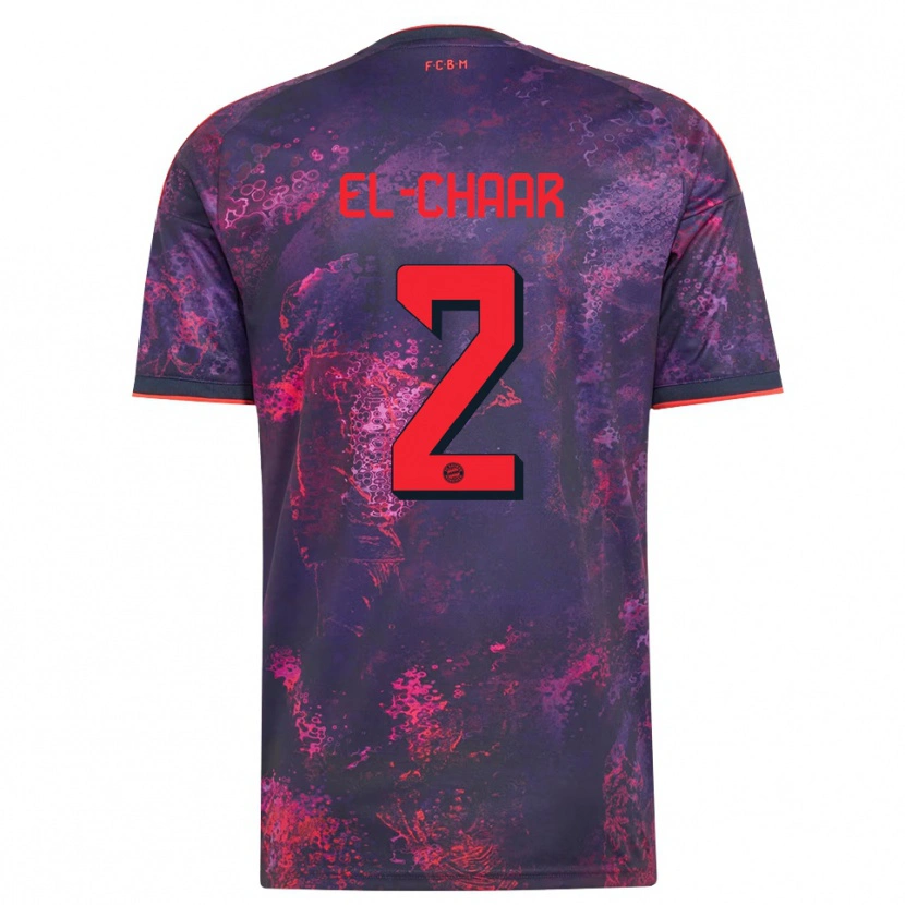 Danxen Kvinder Adam El-Chaar #2 Lilla Rød Tredje Sæt Spillertrøjer 2026/27 Trøje T-Shirt