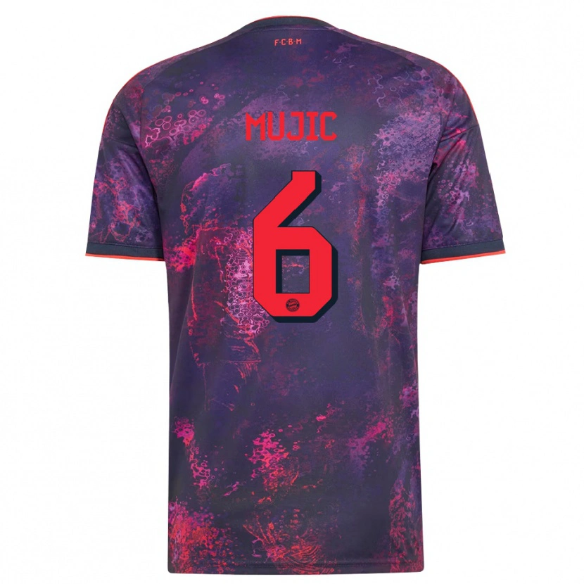 Danxen Kvinder Tarik Mujic #6 Lilla Rød Tredje Sæt Spillertrøjer 2026/27 Trøje T-Shirt