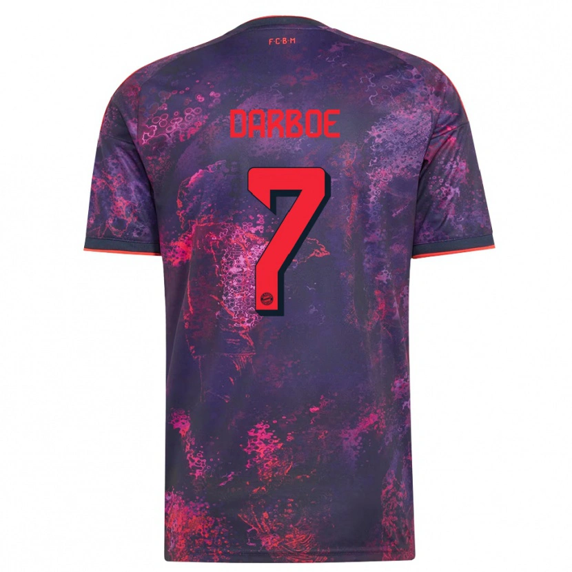 Danxen Kvinder Bajung Darboe #7 Lilla Rød Tredje Sæt Spillertrøjer 2026/27 Trøje T-Shirt
