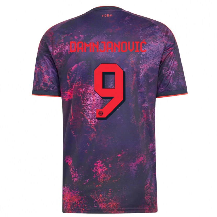 Danxen Kvinder Jovana Damnjanović #9 Lilla Rød Tredje Sæt Spillertrøjer 2026/27 Trøje T-Shirt