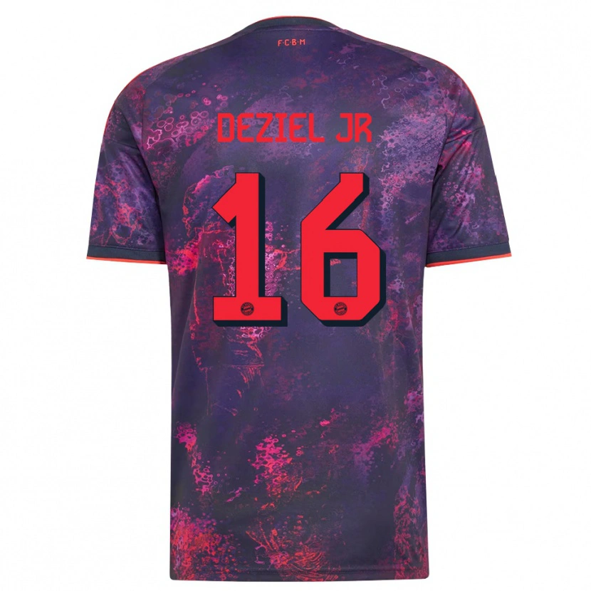 Danxen Kvinder Robert Deziel Jr #16 Lilla Rød Tredje Sæt Spillertrøjer 2026/27 Trøje T-Shirt