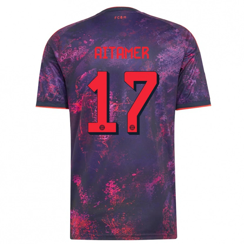 Danxen Kvinder Younes Aitamer #17 Lilla Rød Tredje Sæt Spillertrøjer 2026/27 Trøje T-Shirt