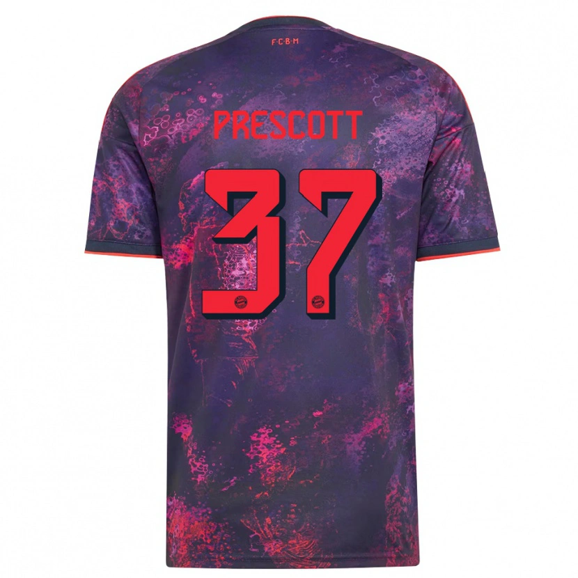 Danxen Kvinder Leonard Prescott #37 Lilla Rød Tredje Sæt Spillertrøjer 2026/27 Trøje T-Shirt