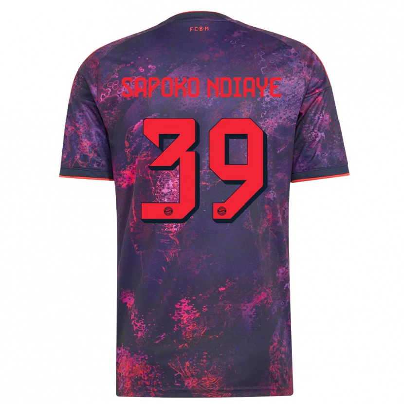 Danxen Kvinder Bara Sapoko Ndiaye #39 Lilla Rød Tredje Sæt Spillertrøjer 2026/27 Trøje T-Shirt
