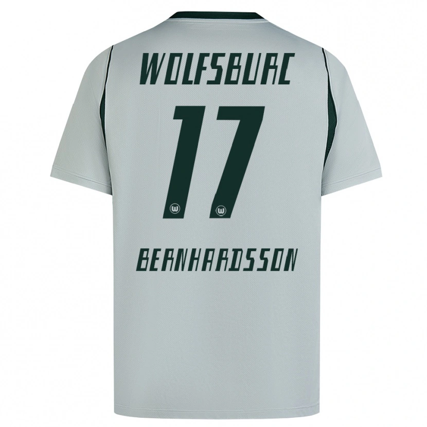 Danxen Kvinder Alexander Bernhardsson #17 Grå Grøn Udebane Spillertrøjer 2026/27 Trøje T-Shirt