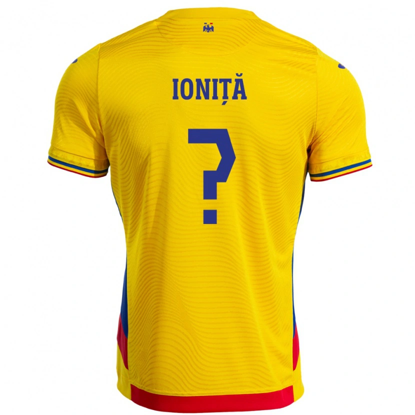 Danxen Børn Rumænien Ștefan Ioniță #0 Gul Hjemmebane Spillertrøjer 24-26 Trøje T-Shirt