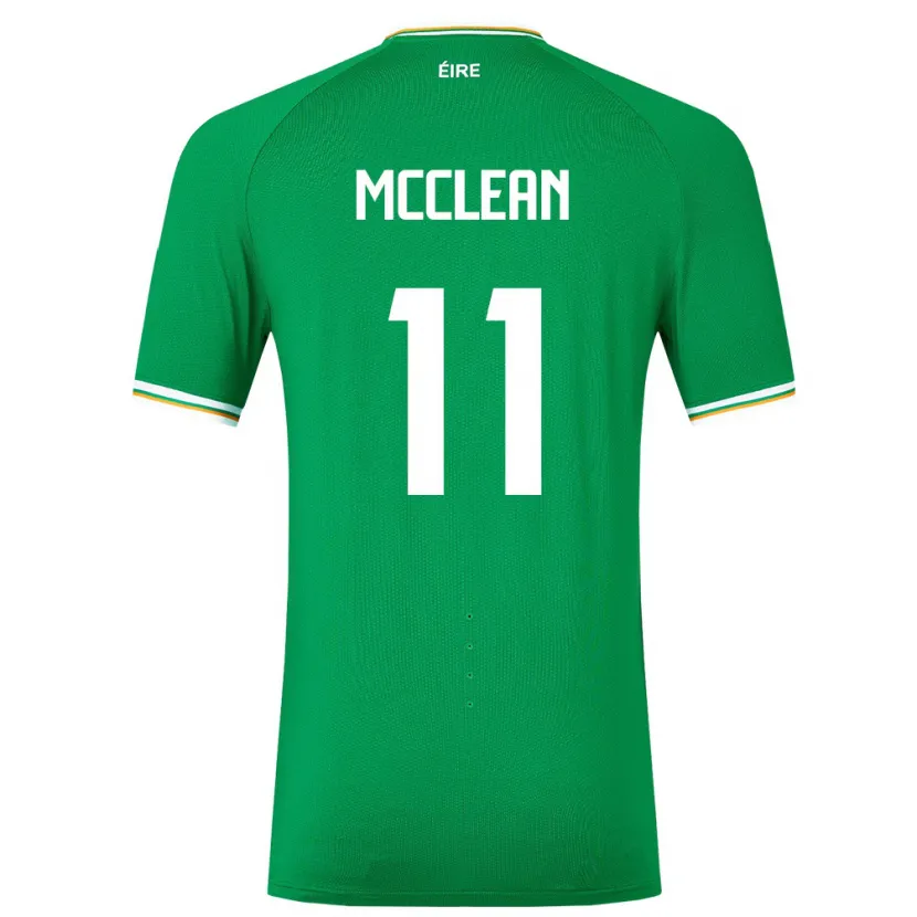 Danxen Børn Irland James Mcclean #11 Grøn Hjemmebane Spillertrøjer 24-26 Trøje T-Shirt