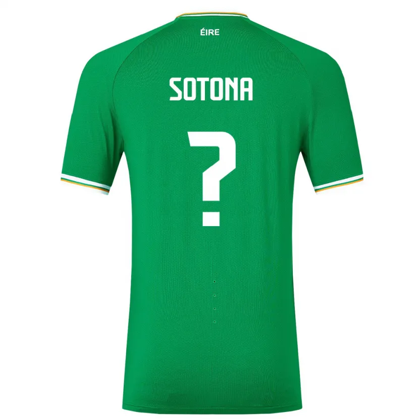 Danxen Børn Irland Deji Sotona #0 Grøn Hjemmebane Spillertrøjer 24-26 Trøje T-Shirt