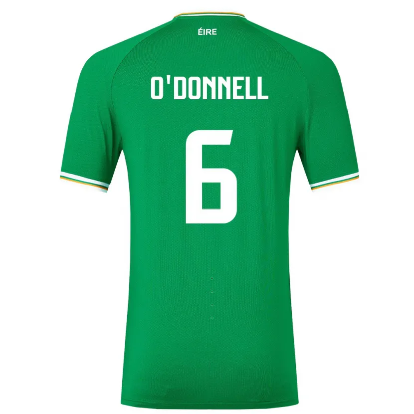 Danxen Børn Irland Luke O'donnell #6 Grøn Hjemmebane Spillertrøjer 24-26 Trøje T-Shirt
