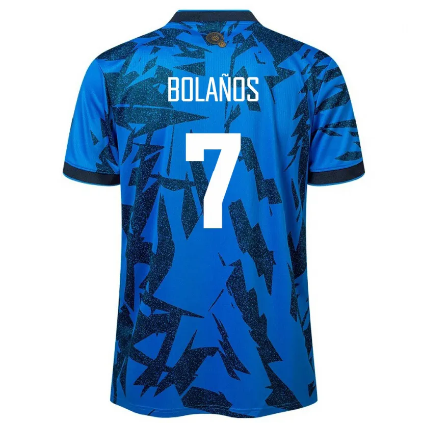 Danxen Børn El Salvador Javier Bolaños #7 Blå Hjemmebane Spillertrøjer 24-26 Trøje T-Shirt