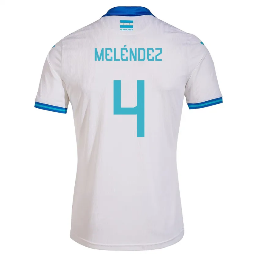 Danxen Børn Honduras Carlos Meléndez #4 Hvid Hjemmebane Spillertrøjer 24-26 Trøje T-Shirt
