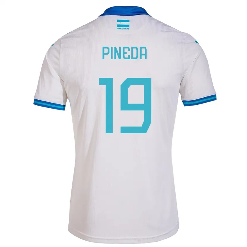Danxen Børn Honduras Carlos Pineda #19 Hvid Hjemmebane Spillertrøjer 24-26 Trøje T-Shirt