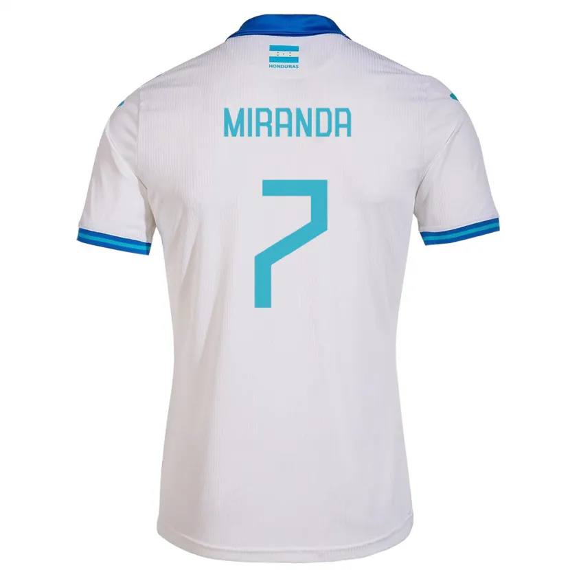 Danxen Børn Honduras Jeffry Miranda #7 Hvid Hjemmebane Spillertrøjer 24-26 Trøje T-Shirt