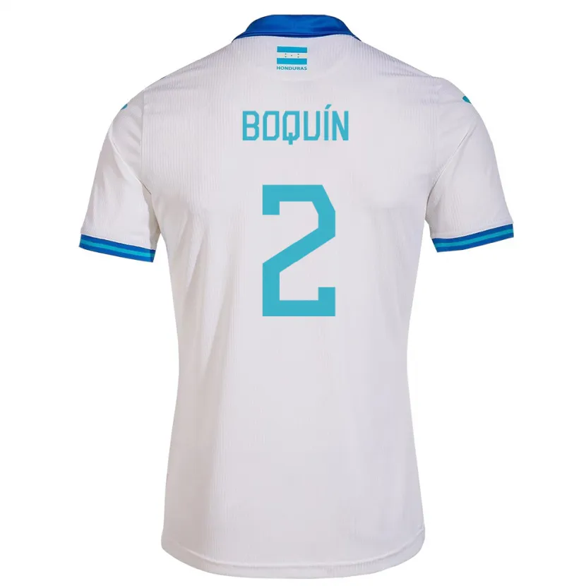 Danxen Børn Honduras Stiven Boquín #2 Hvid Hjemmebane Spillertrøjer 24-26 Trøje T-Shirt