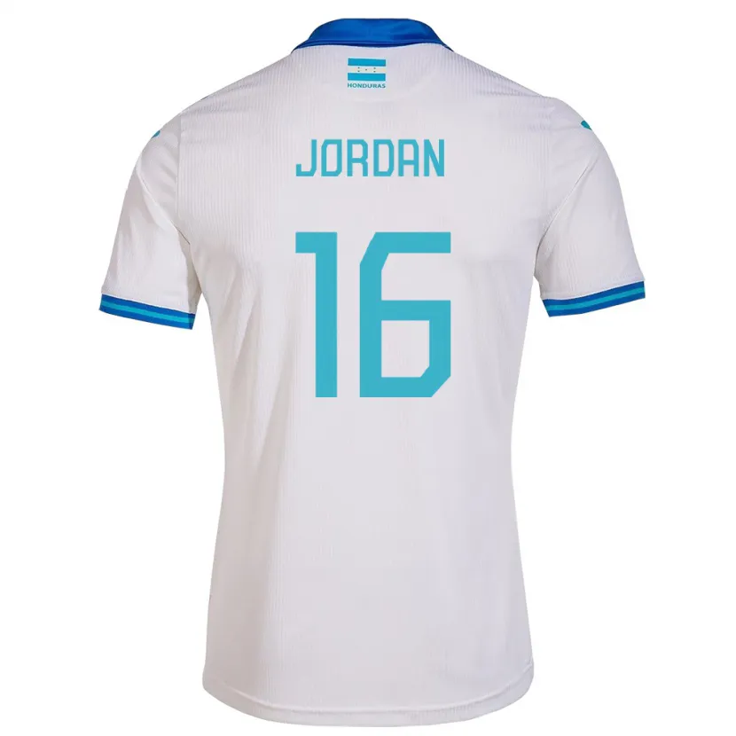 Danxen Børn Honduras Jordan García #16 Hvid Hjemmebane Spillertrøjer 24-26 Trøje T-Shirt