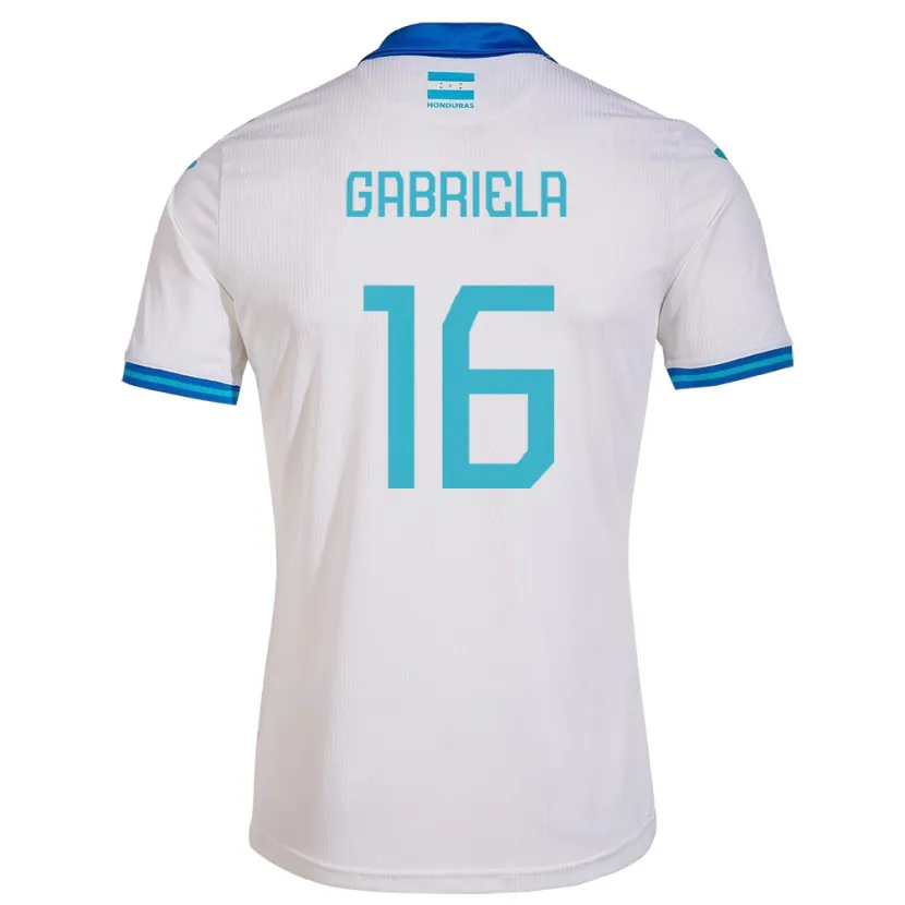 Danxen Børn Honduras Gabriela García #16 Hvid Hjemmebane Spillertrøjer 24-26 Trøje T-Shirt