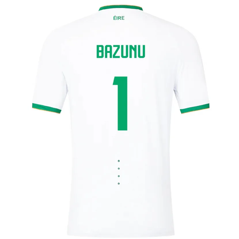 Danxen Børn Irland Gavin Bazunu #1 Hvid Udebane Spillertrøjer 24-26 Trøje T-Shirt