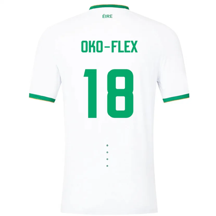 Danxen Børn Irland Armstrong Oko-Flex #18 Hvid Udebane Spillertrøjer 24-26 Trøje T-Shirt