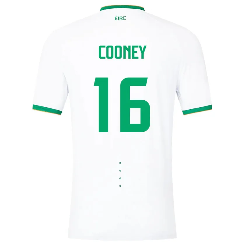 Danxen Børn Irland Oisin Cooney #16 Hvid Udebane Spillertrøjer 24-26 Trøje T-Shirt