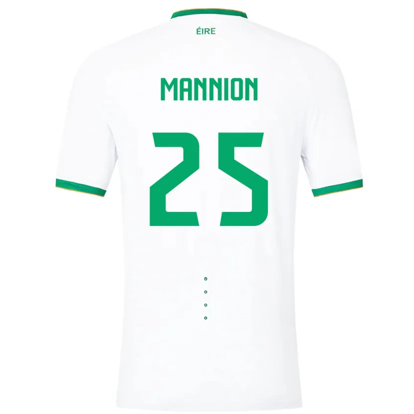 Danxen Børn Irland Aoife Mannion #25 Hvid Udebane Spillertrøjer 24-26 Trøje T-Shirt