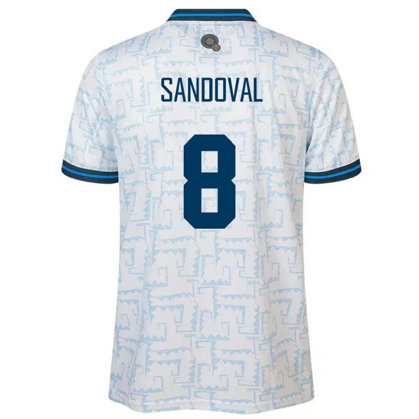 Danxen Børn El Salvador Emerson Sandoval #8 Hvid Udebane Spillertrøjer 24-26 Trøje T-Shirt