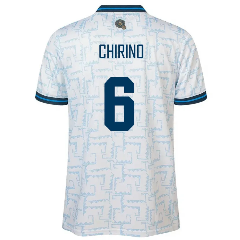 Danxen Børn El Salvador Alejandra Chirino #6 Hvid Udebane Spillertrøjer 24-26 Trøje T-Shirt