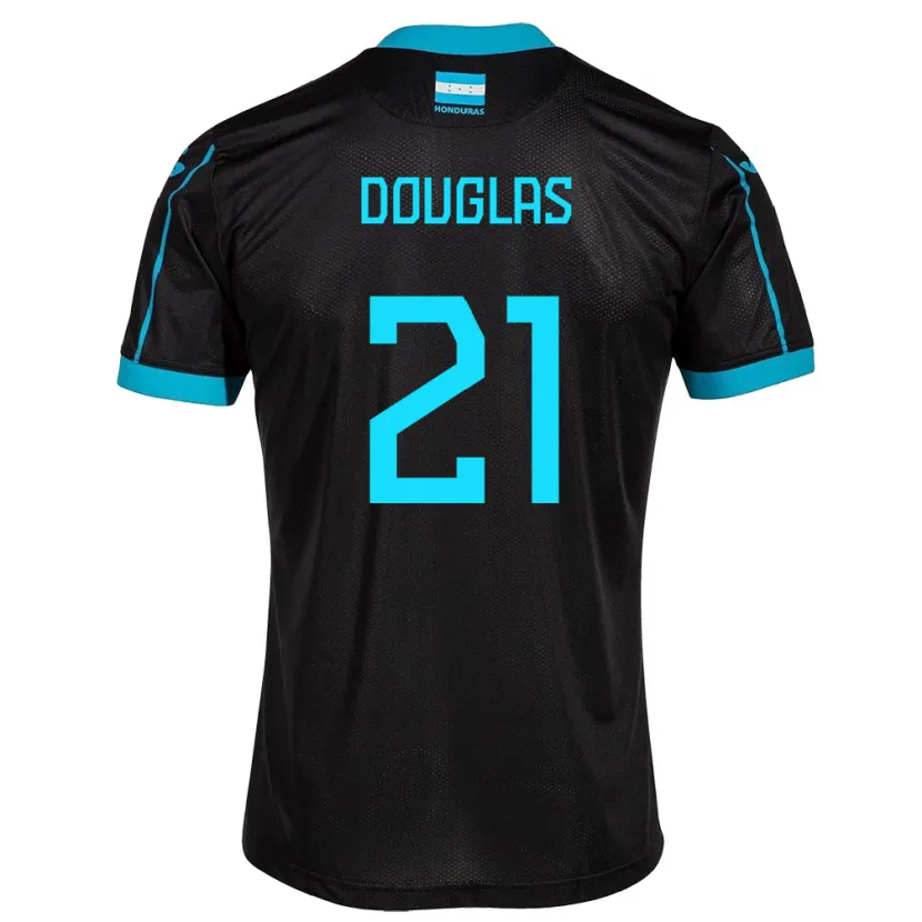 Danxen Børn Honduras Douglas Martínez #21 Sort Udebane Spillertrøjer 24-26 Trøje T-Shirt