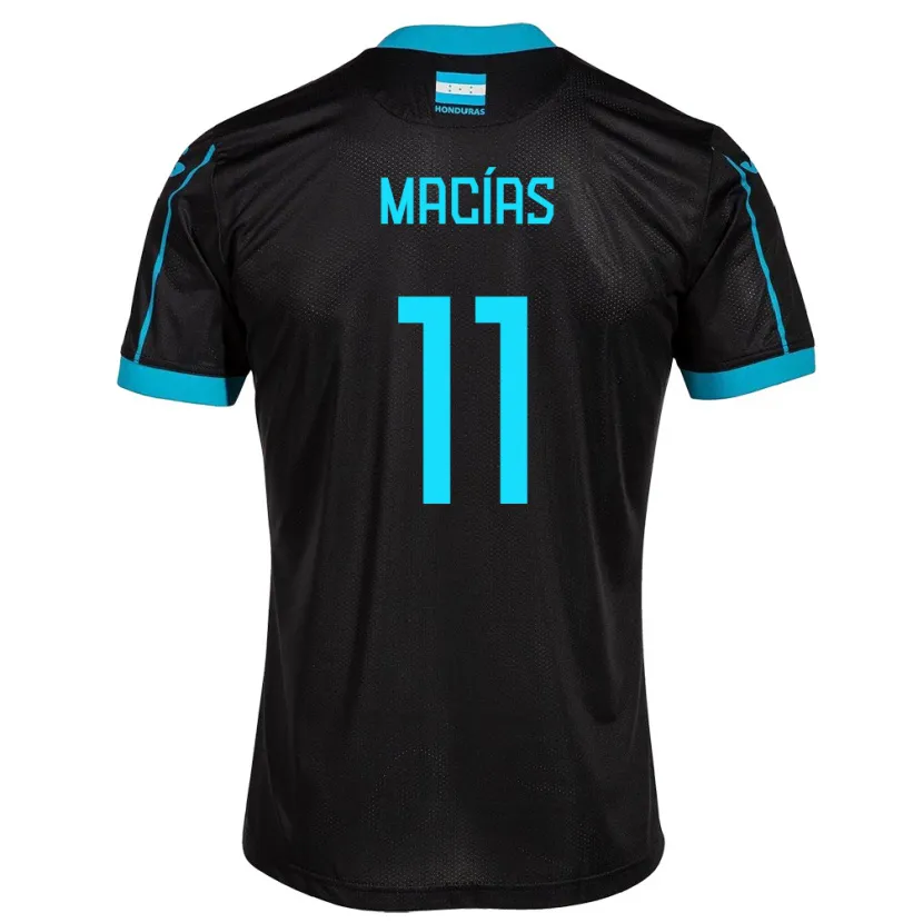 Danxen Børn Honduras Jefryn Macías #11 Sort Udebane Spillertrøjer 24-26 Trøje T-Shirt