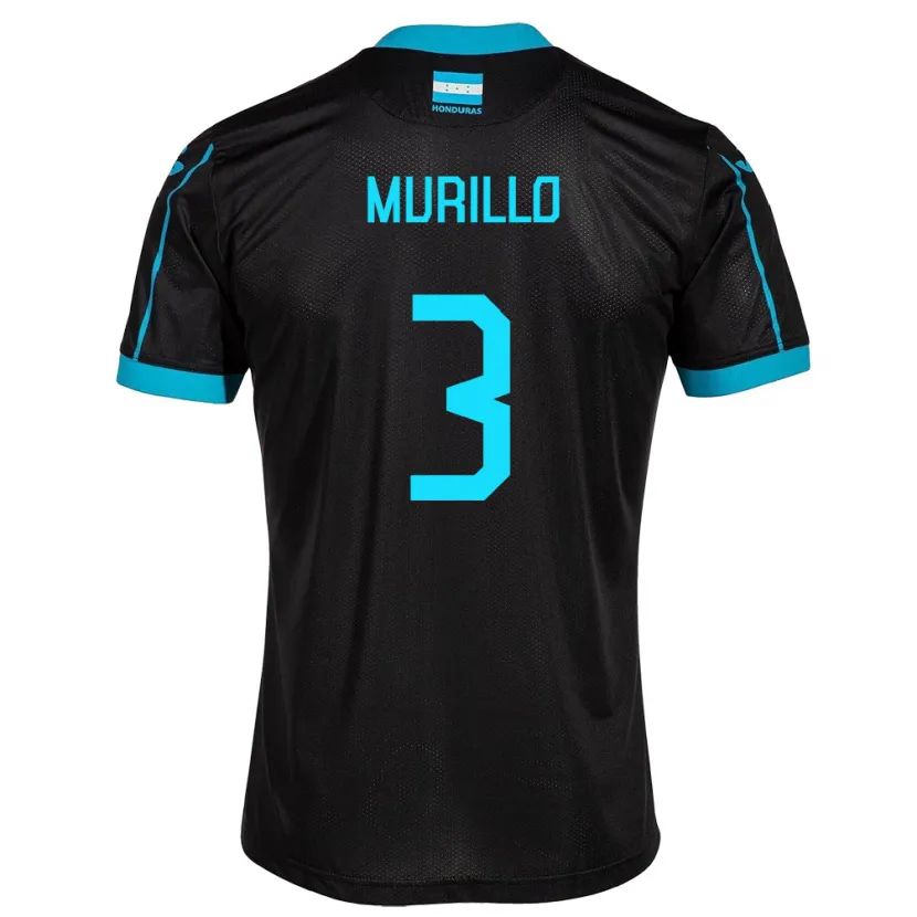 Danxen Børn Honduras Bárbara Murillo #3 Sort Udebane Spillertrøjer 24-26 Trøje T-Shirt