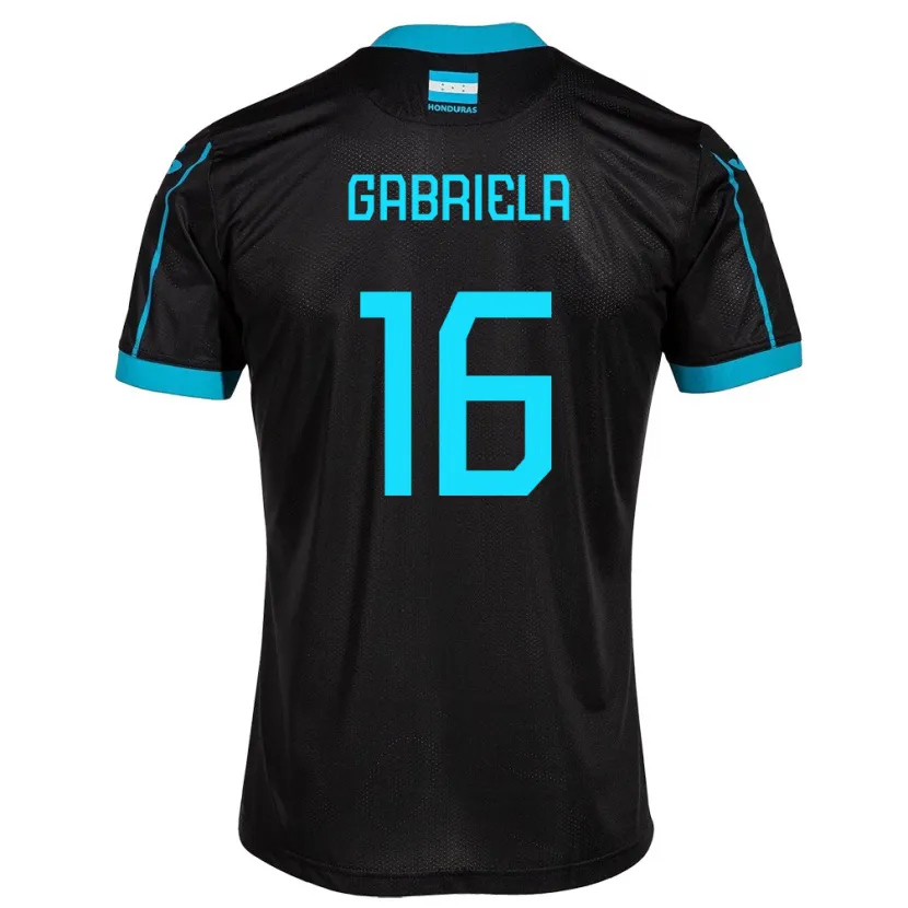 Danxen Børn Honduras Gabriela García #16 Sort Udebane Spillertrøjer 24-26 Trøje T-Shirt
