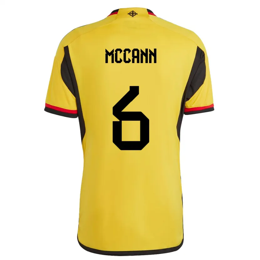 Danxen Børn Nordirland Charlie Mccann #6 Hvid Udebane Spillertrøjer 24-26 Trøje T-Shirt
