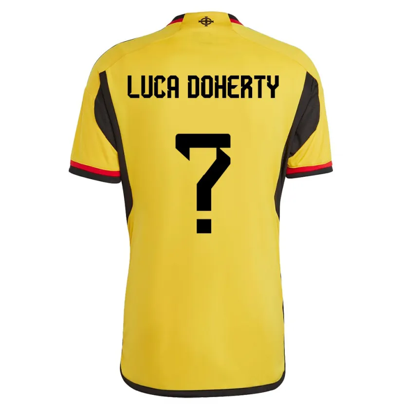 Danxen Børn Nordirland Luca Doherty #0 Hvid Udebane Spillertrøjer 24-26 Trøje T-Shirt