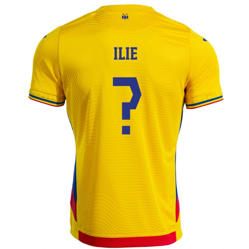 Danxen Mænd Rumænien Mario Ilie #0 Gul Hjemmebane Spillertrøjer 24-26 Trøje T-Shirt