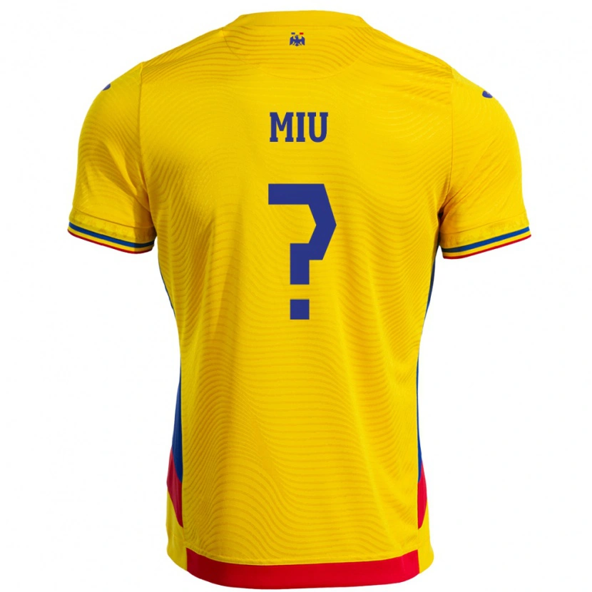 Danxen Mænd Rumænien Denis Miu #0 Gul Hjemmebane Spillertrøjer 24-26 Trøje T-Shirt