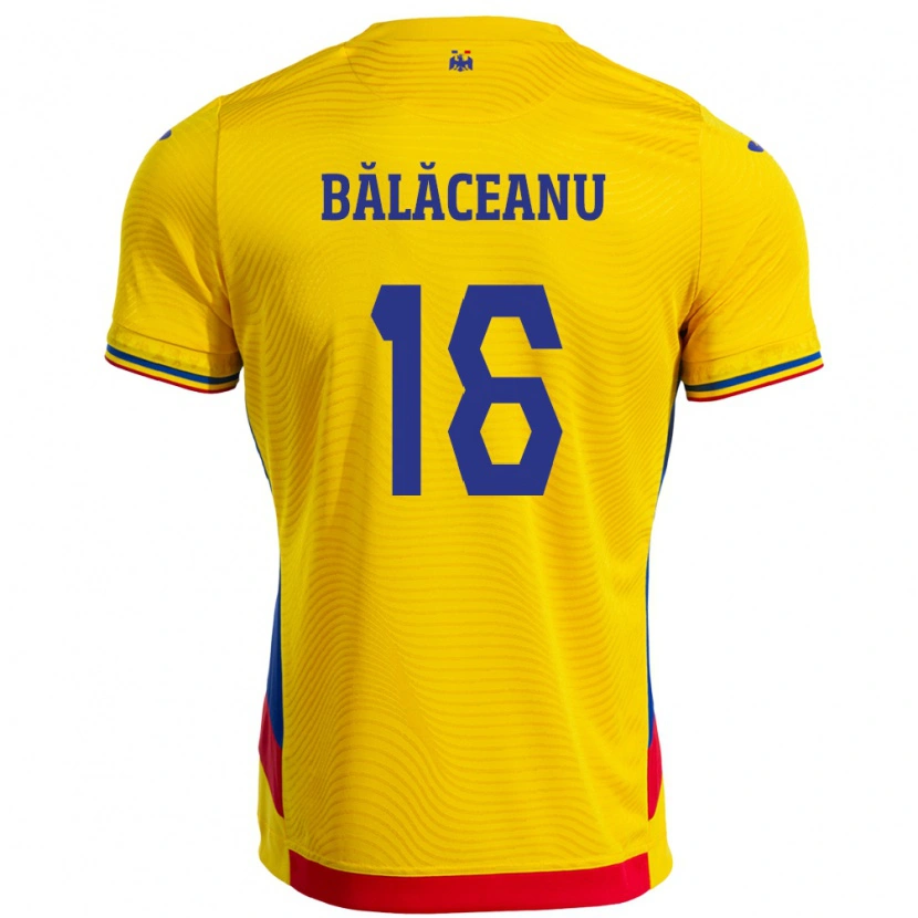 Danxen Mænd Rumænien Ioana Bălăceanu #16 Gul Hjemmebane Spillertrøjer 24-26 Trøje T-Shirt