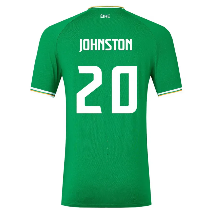 Danxen Mænd Irland Mikey Johnston #20 Grøn Hjemmebane Spillertrøjer 24-26 Trøje T-Shirt