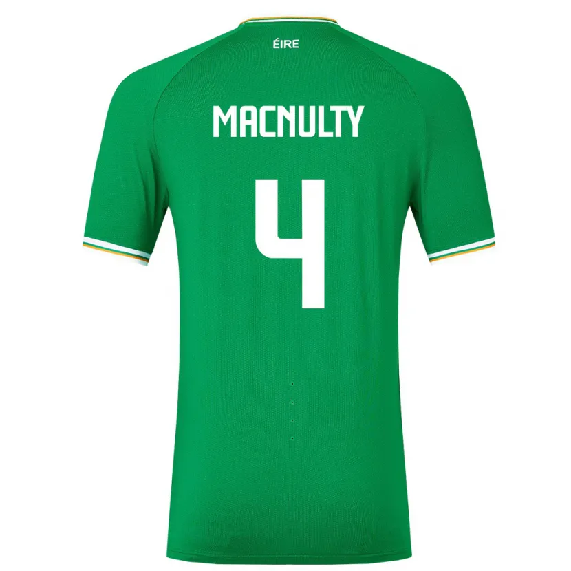Danxen Mænd Irland Anselmo García Macnulty #4 Grøn Hjemmebane Spillertrøjer 24-26 Trøje T-Shirt