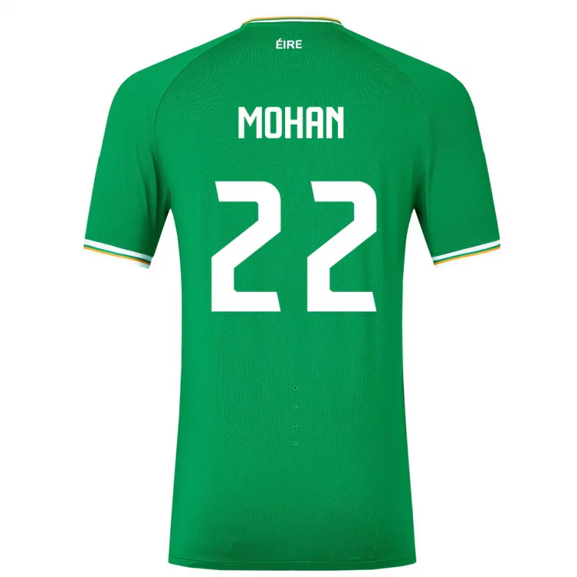 Danxen Mænd Irland Stephen Mohan #22 Grøn Hjemmebane Spillertrøjer 24-26 Trøje T-Shirt