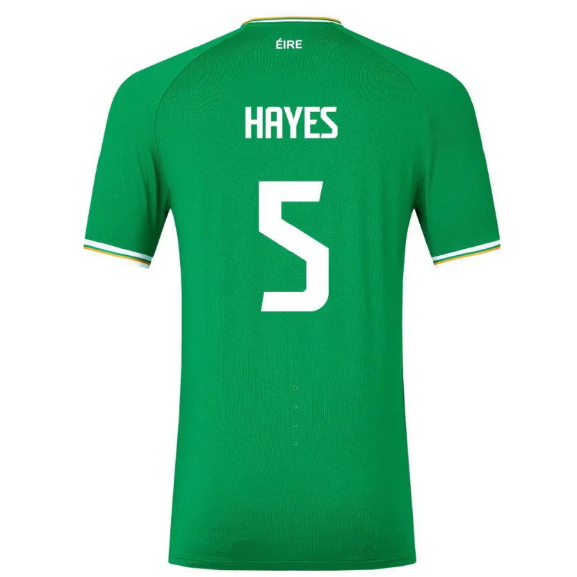Danxen Mænd Irland Caitlin Hayes #5 Grøn Hjemmebane Spillertrøjer 24-26 Trøje T-Shirt