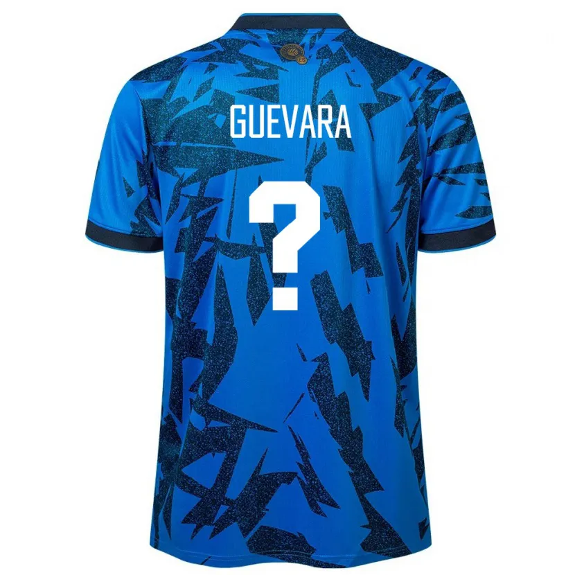 Danxen Mænd El Salvador Inner Guevara #0 Blå Hjemmebane Spillertrøjer 24-26 Trøje T-Shirt