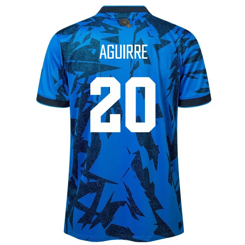 Danxen Mænd El Salvador Jonathan Aguirre #20 Blå Hjemmebane Spillertrøjer 24-26 Trøje T-Shirt