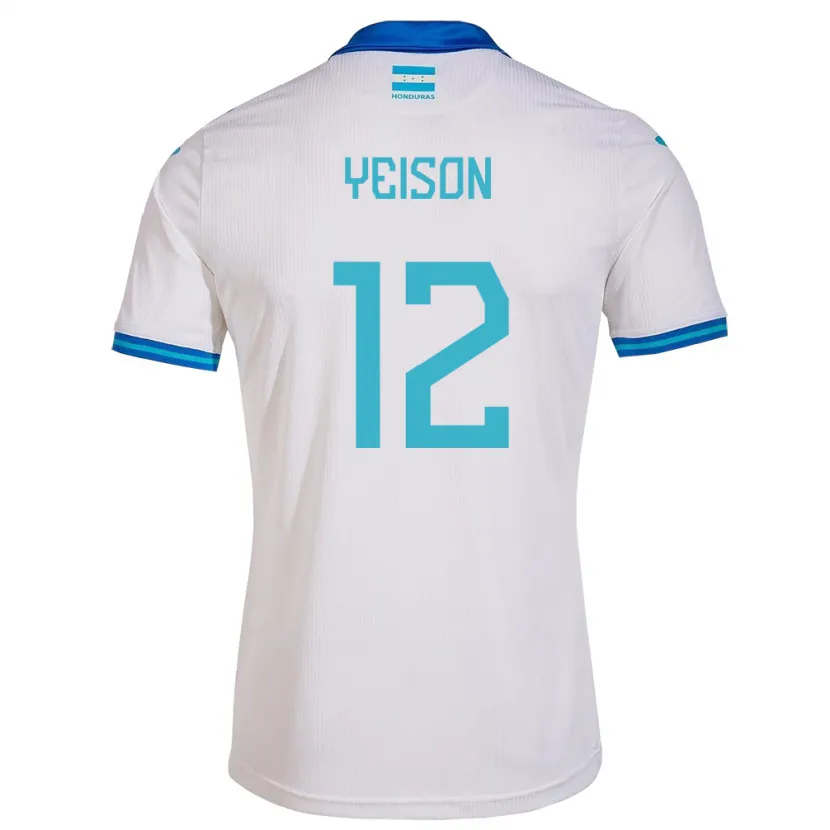 Danxen Mænd Honduras Yeison Mejía #12 Hvid Hjemmebane Spillertrøjer 24-26 Trøje T-Shirt