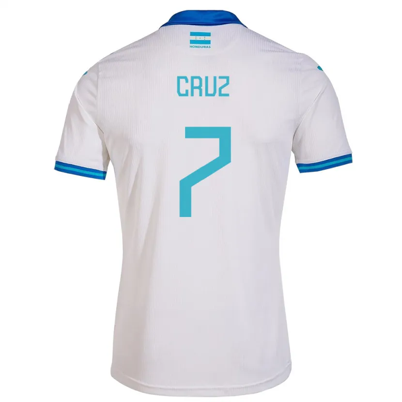 Danxen Mænd Honduras Nixon Cruz #7 Hvid Hjemmebane Spillertrøjer 24-26 Trøje T-Shirt