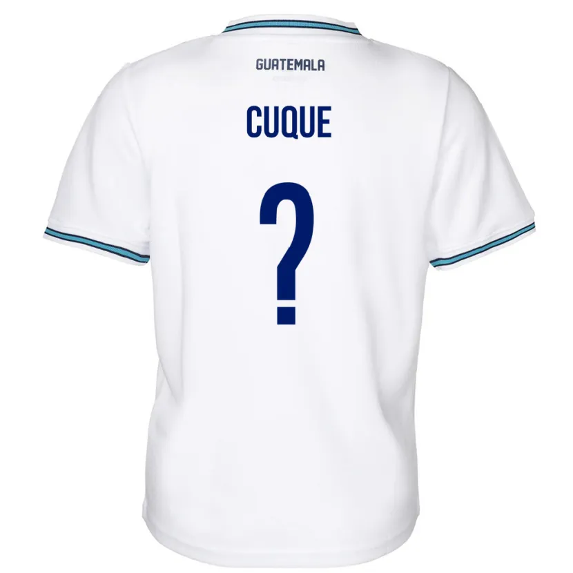 Danxen Mænd Guatemala Diego Cuque #0 Hvid Hjemmebane Spillertrøjer 24-26 Trøje T-Shirt