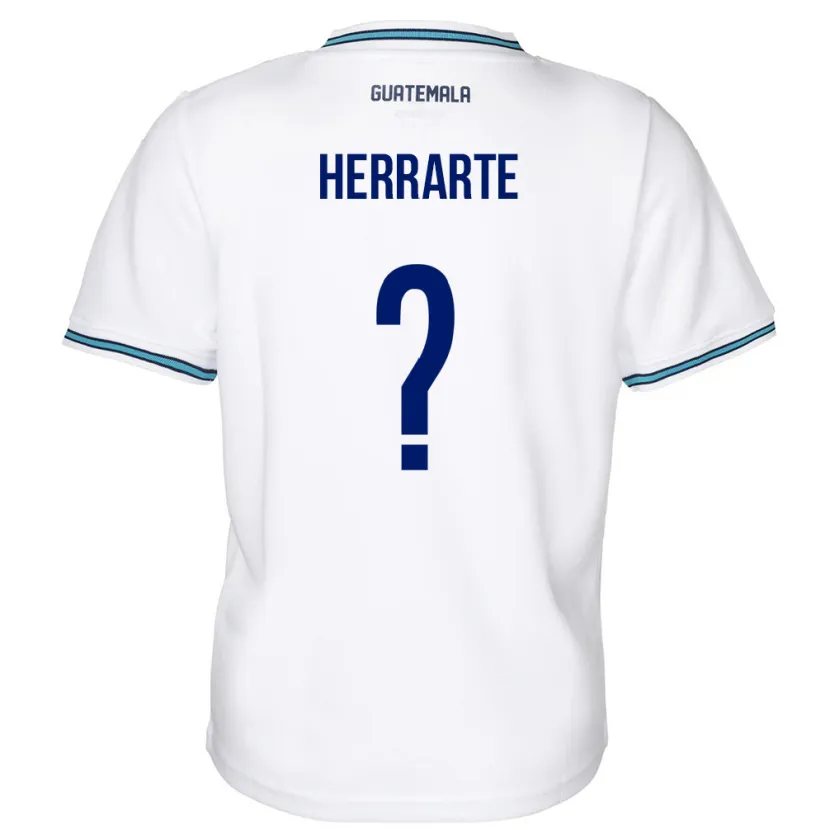 Danxen Mænd Guatemala María Herrarte #0 Hvid Hjemmebane Spillertrøjer 24-26 Trøje T-Shirt