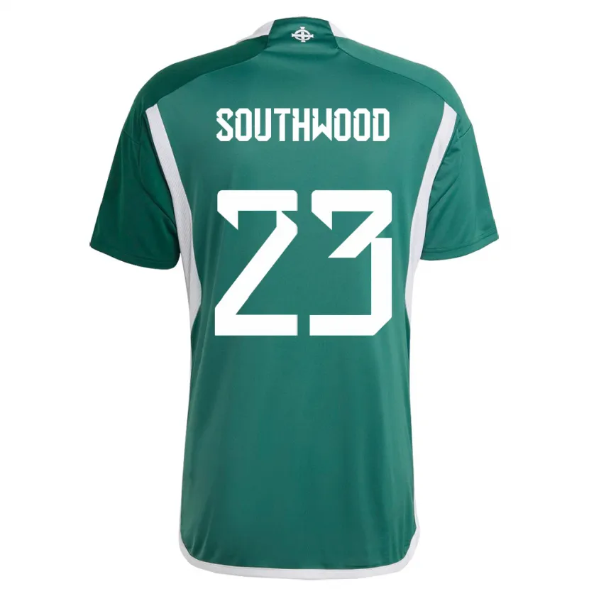 Danxen Mænd Nordirland Luke Southwood #23 Grøn Hjemmebane Spillertrøjer 24-26 Trøje T-Shirt