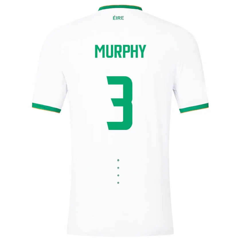 Danxen Mænd Irland Alex Murphy #3 Hvid Udebane Spillertrøjer 24-26 Trøje T-Shirt