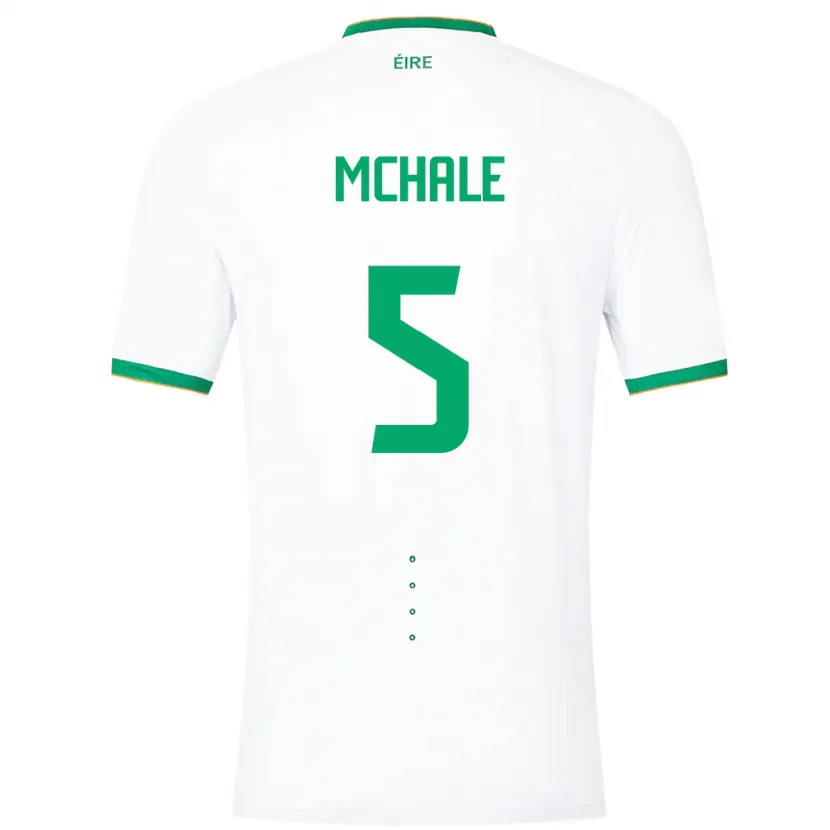 Danxen Mænd Irland Sean Mchale #5 Hvid Udebane Spillertrøjer 24-26 Trøje T-Shirt